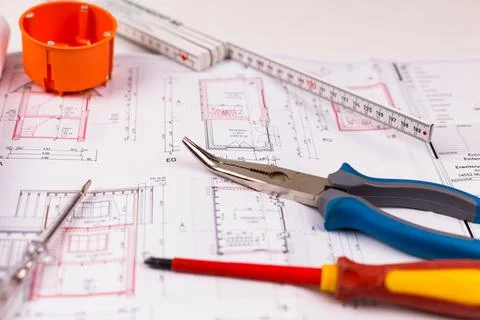 Electrical work Stock Photos