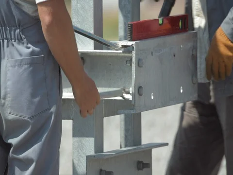 Electrical worker on substation Stock Footage 81143008