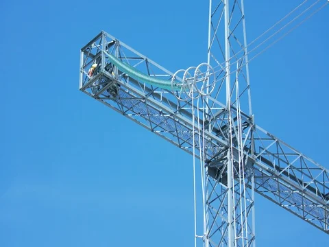 Electrical worker on substation Stock Footage 81143618