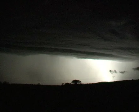 Electrically Active Thunderstorm Complex Night Time Lightning Stock Footage 40705903