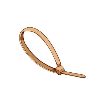 Electrician cable ties cartoon vector illustration Stockillustratie