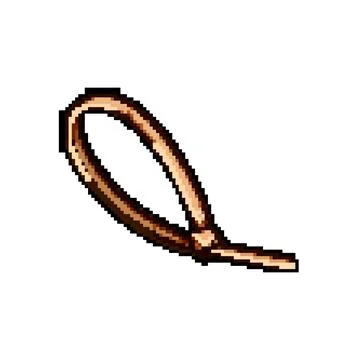 Electrician cable ties pixel art vector illustration Stock Illustration