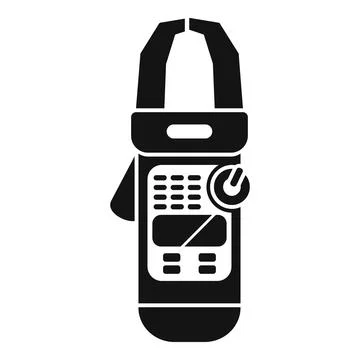 Electrician clamp meter measuring voltage current illustration Illustrazione stock