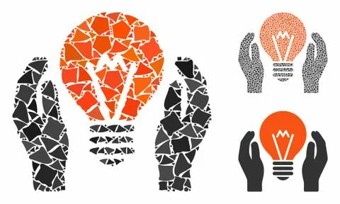 Electrician Composition Icon of Bumpy Elements Stock Illustration