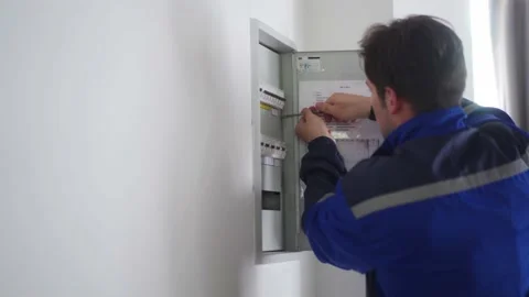 Electrician disassembles electrical fuse... | Stock Video | Pond5
