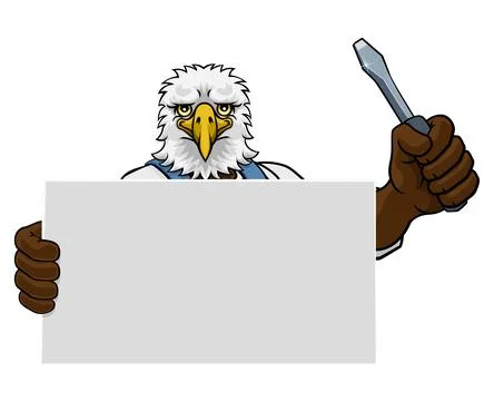 Electrician Eagle Screwdriver Tool Handyman Stock Illustration