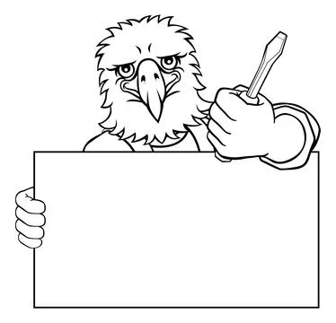 Electrician Eagle Screwdriver Tool Handyman Stock Illustration