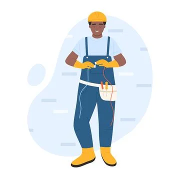 Electrician engineering technician Stock Illustration