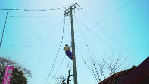 Electrician fixes wires  Stock Footage 221806783