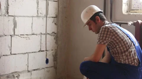 The electrician lays cable Video stock 61729421