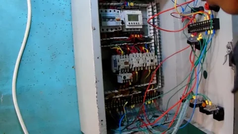 Electrician opens high voltage electrical box Stock Footage 268172125