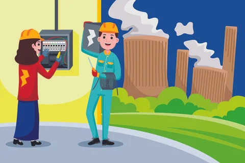 Electrician Profession Illustrazione stock