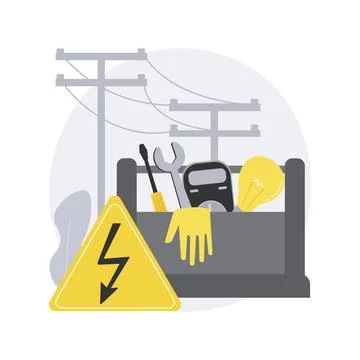 Electrician services abstract concept vector illustration. Stockillustratie