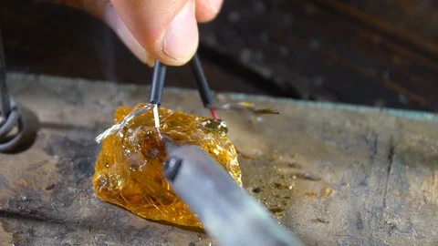 Electrician soldering copper wire using soldering iron Stock Footage 119840017