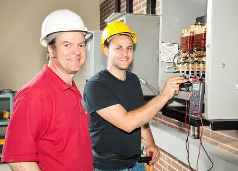 Electrician in Training Stock Photos