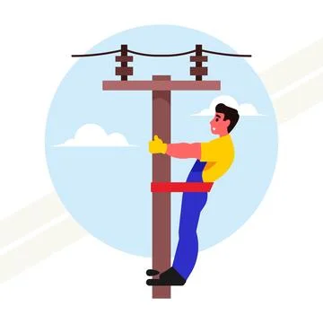 Electrician-worker Stock Illustration