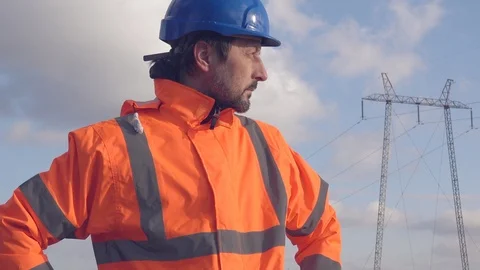 Electrician worker thinking trying to solve the problem Stock-Footage 99496496