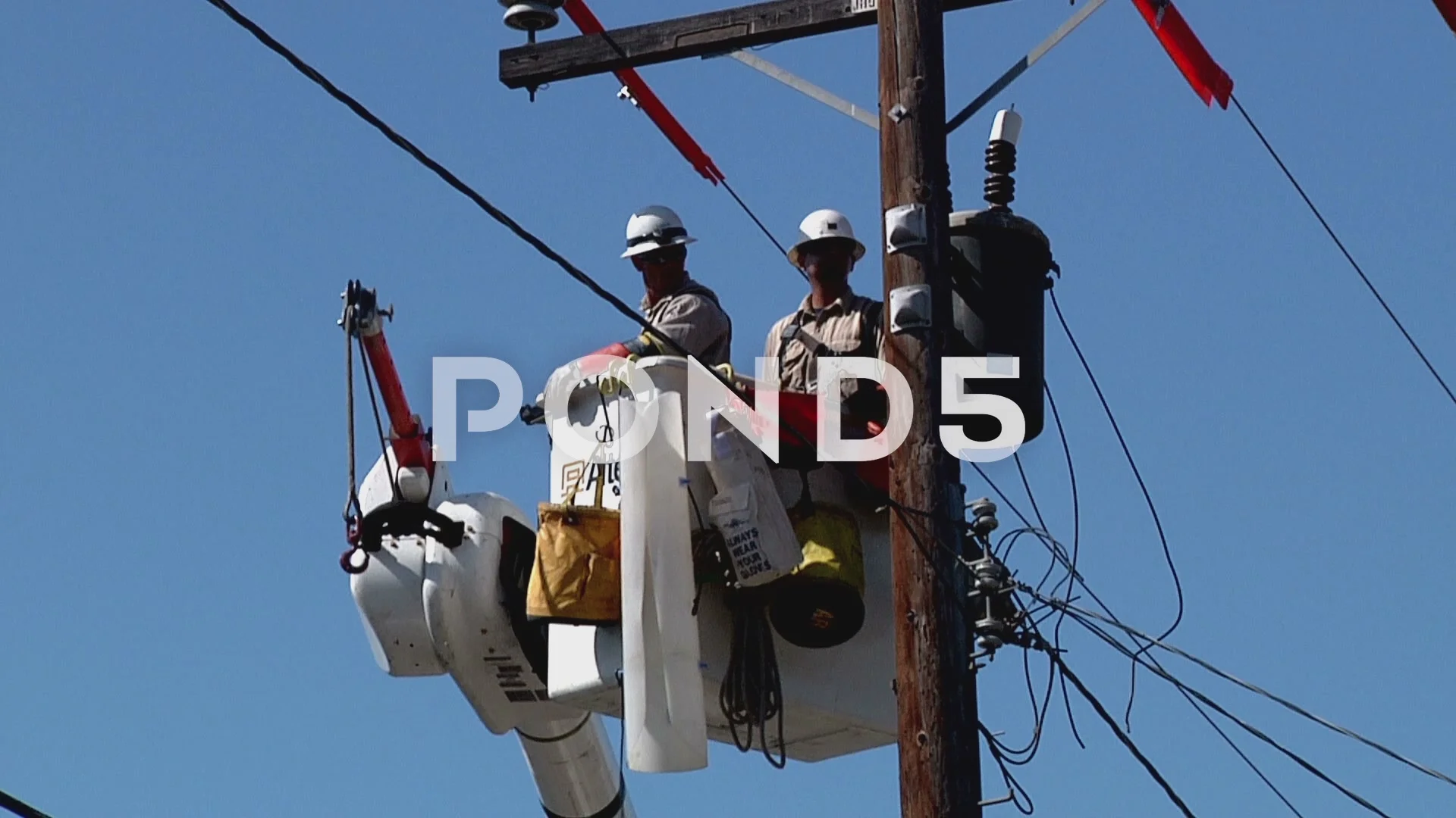 day overhead crane electrician working m... | Stock Video | Pond5