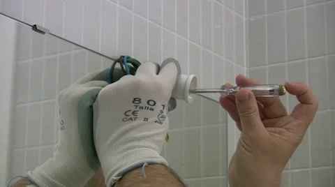 Electrician working Video stock 10842461