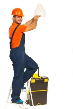 Electrician working Stock Photos