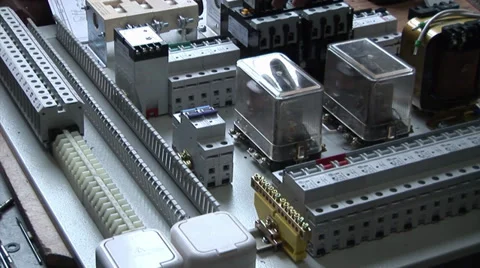 Electricians discuss the work of high voltage equipment Video stock 30056024