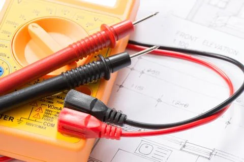 Electricians multimeter Stock Photos