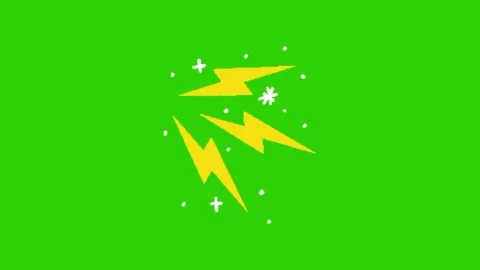 Electriciry animation on green screen 動画素材 331296477