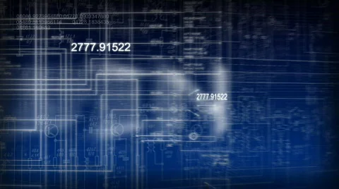 ELECTRICITY and NUMBERS Stock Footage 852283
