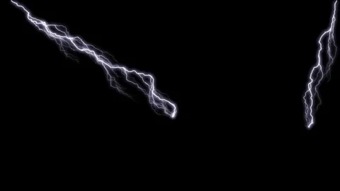 Electricity and Thunder strikes Stock Footage 98424044