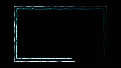 Electricity animation, or fire burning square or rectangle Stock Footage 225661734