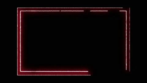 Electricity animation, or fire burning square or rectangle Stock Footage 225662228