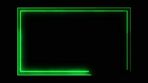 Electricity animation, or fire burning square or rectangle Stock Footage 225662250
