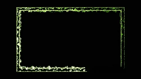Electricity animation, or fire burning square or rectangle Stock Footage 225662687