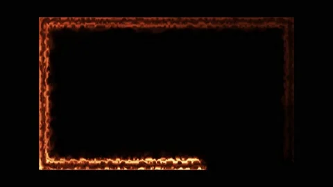 Electricity animation, or fire burning square or rectangle Stock Footage 225662735