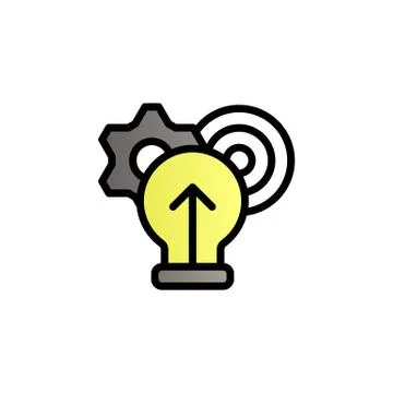 Electricity, up arrow, settings color gradient vector icon Stock Illustration