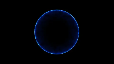 Electricity background. circle ring electric glowing light effect Stock Footage 283210194