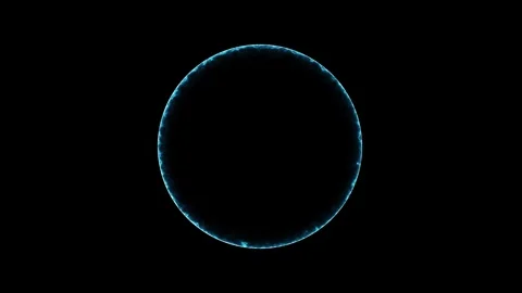 Electricity background. circle ring electric glowing light effect Stock Footage 283210237