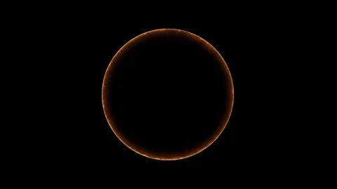 Electricity background. circle ring electric glowing light effect Stock Footage 283210312