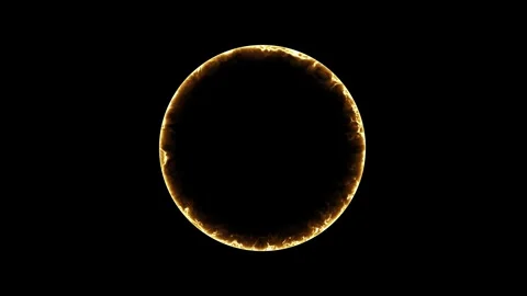 Electricity background. circle ring electric glowing light effect Stock Footage 283210323