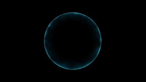 Electricity background. circle ring electric glowing light effect Video stock 283210396
