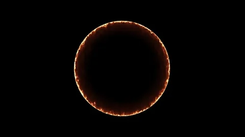 Electricity background. circle ring electric glowing light effect Video stock 283210427