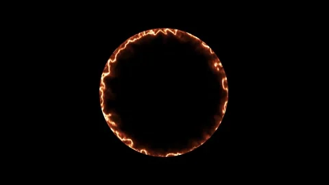 Electricity background. circle ring electric glowing light effect Video stock 283210459