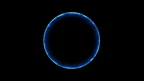 Electricity background. circle ring electric glowing light effect Video stock 283210504