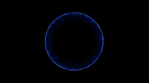 Electricity background. circle ring electric glowing light effect Video stock 283210512