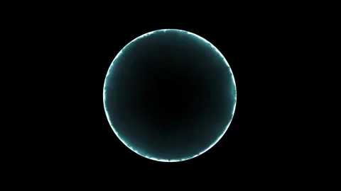 Electricity background. circle ring electric glowing light effect Video stock 283210524