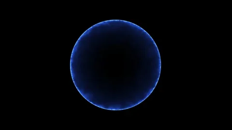 Electricity background. circle ring electric glowing light effect Video stock 283210614