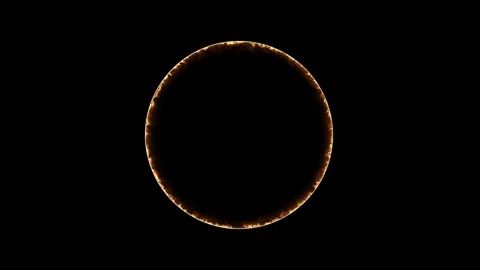 Electricity background. circle ring electric glowing light effect Video stock 283210632