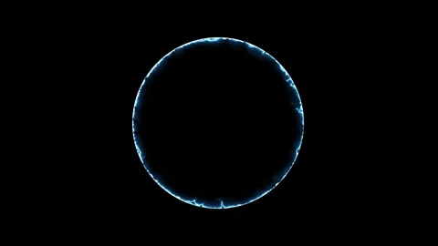 Electricity background. circle ring electric glowing light effect Video stock 283210651