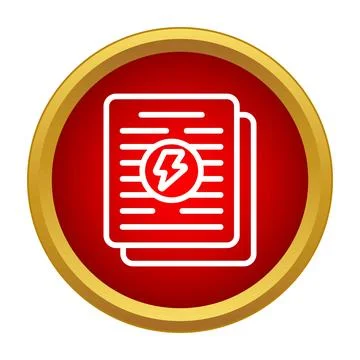 Electricity bill document invoice payment icon concept Stock Illustration