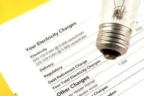 Electricity bill Stock Photos